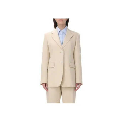 MaxMara Studio Бизнес Костюм Пальто Женское Песочного цвета