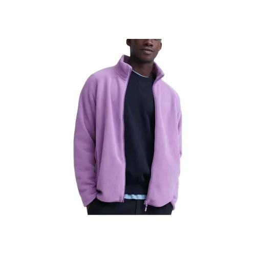 UNIQLO Бархат Feel Пальто Унисекс Синий Фиолетовый