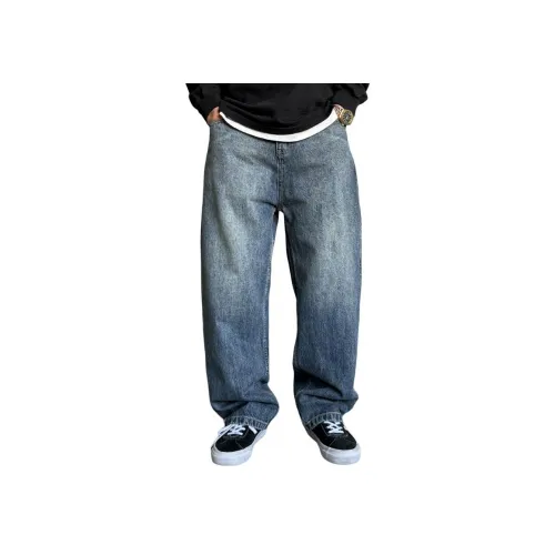 ZHANDASHUAI Синие Унисекс Джинсы