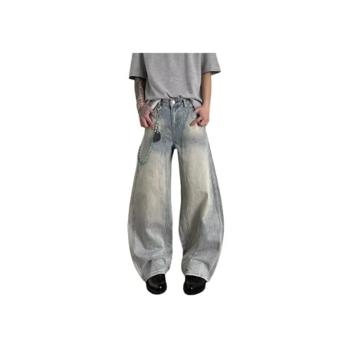 MORii Светло-синие Унисекс Джинсы