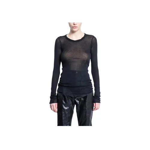 RICK OWENS Черные Женские Т-рубашки