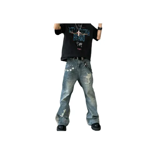 YGHOME OFFICIAL Синий Унисекс Джинсы