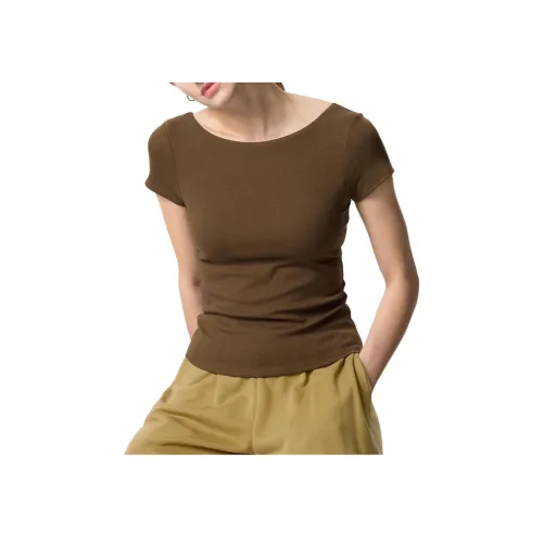 UNIQLO Коричневые Женские Футболки