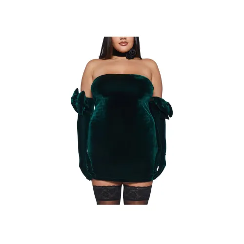 Dolls Kill Sugar Thrillz Плюс PRETTY Perfection Мини Платье Комплект Юбка Женские Зеленый Зеленый