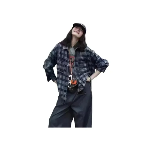 9c collective Темно-синие женские рубашки