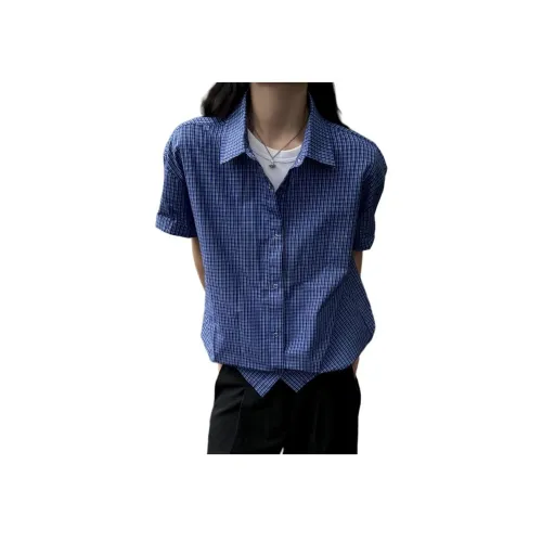 CARE NOTE Синий Унисекс Рубашки