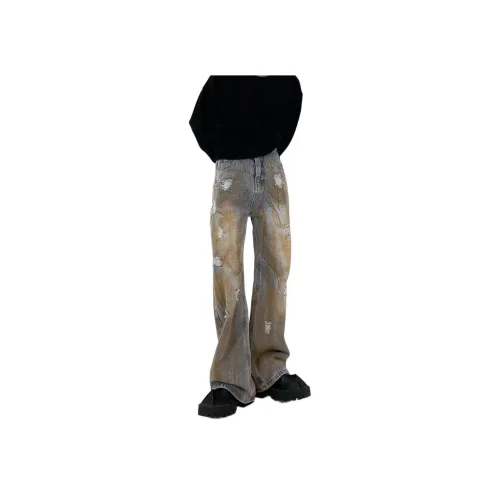 UOOHE Синий Унисекс Джинсы