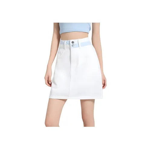 Shuhao Bai Джинсовые короткие юбки Женские Ecru