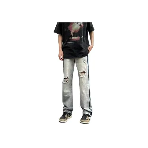 YEARNED Серый Унисекс Джинсы