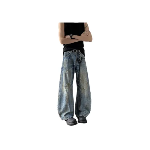 M JEANS STUDIOS 7 Синие Унисекс Джинсы