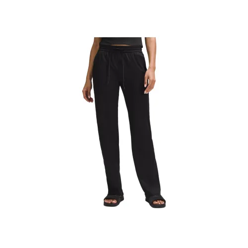 lululemon Мягкий JerseyStraight Нога MID Шаговый шов Брюки Повседневные брюки Женские