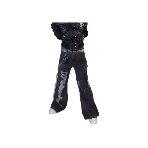 YGHOME OFFICIAL Черные Унисекс Джинсы