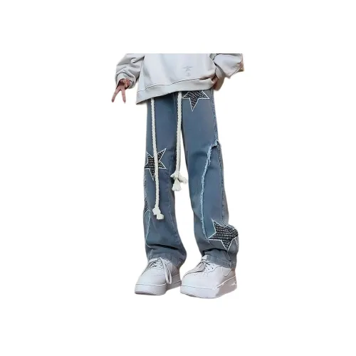RAP PANDA Синие Унисекс Джинсы