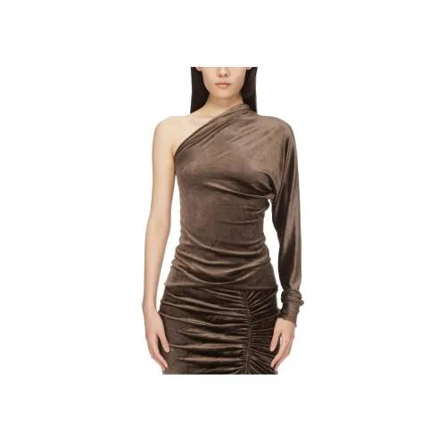 RICK OWENS Тауповые Женские Рубашки T