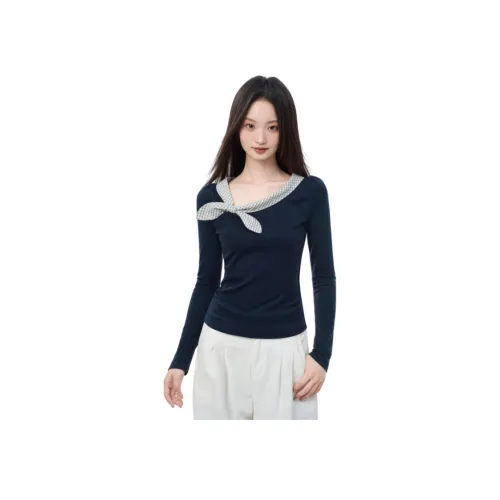 EVPGB Темно-синие женские футболки T