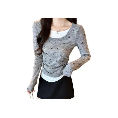 BVODE Серый Женские T-рубашки