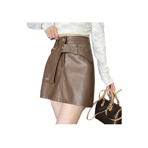 SITOL Кожаные короткие юбки женские