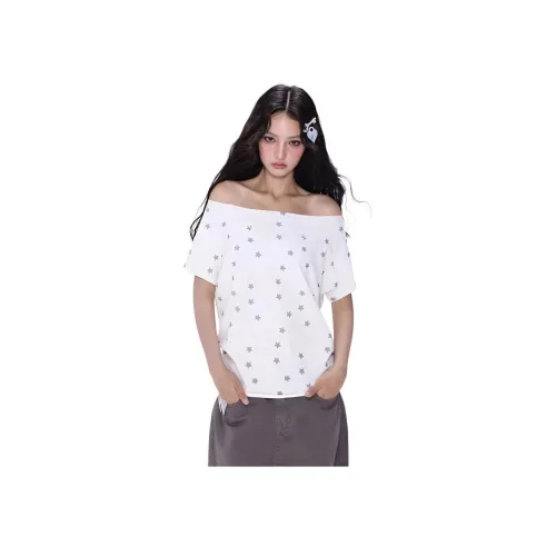 EMDPN Белый Женские T-рубашки