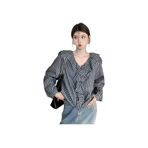 FINDSME GAGA Черные Женские Рубашки