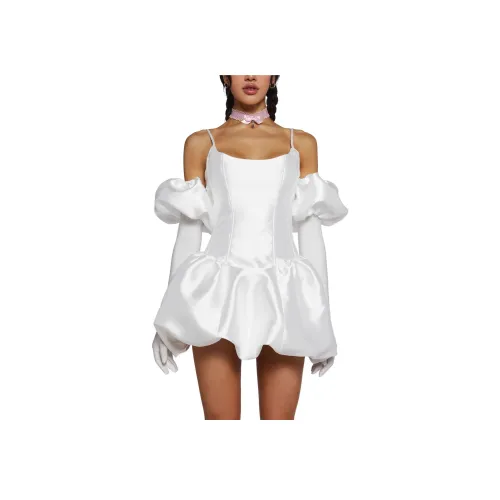 Dolls Kill Sugar Thrillz Vexed Hearts Мини Платье Комплект с Юбкой Women's White Белый