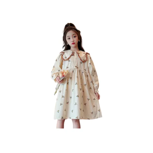 Aisina Бежевые Платья для школьниц