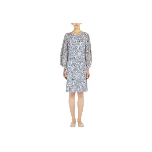 WEEKEND MaxMara Синий Женские Длинные Платья с Рукавами
