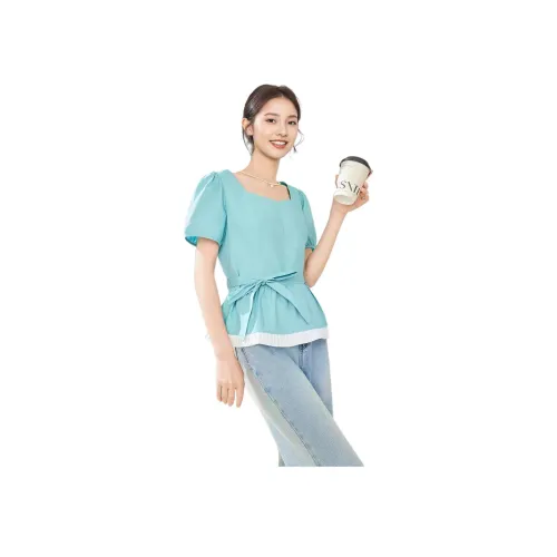 Love to serve Blue Женские Рубашки