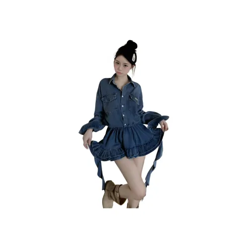 FINDSME GAGA Длинное платье с длинными рукавами женское