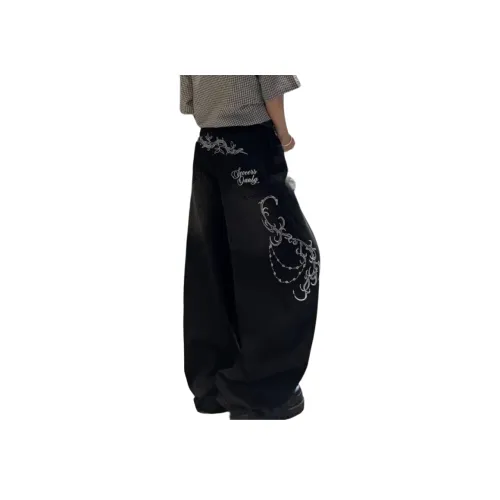 YGHOME OFFICIAL Черные Унисекс Джинсы