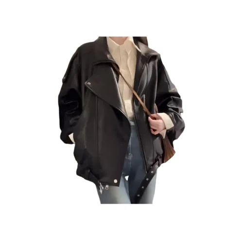 MORii Кофе Женские Кожаные куртки