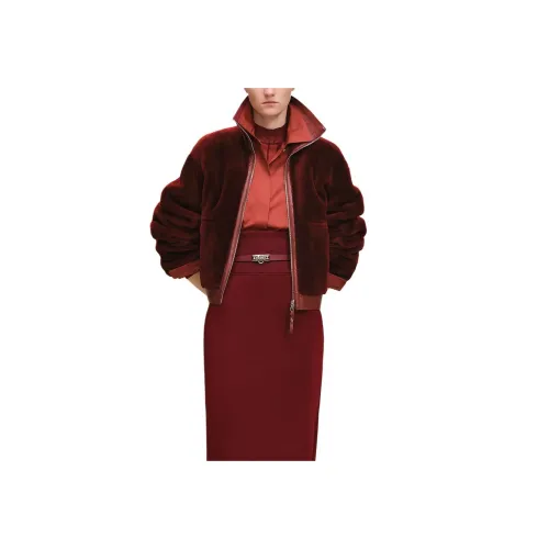 HERMES FW25 Кожа Куртка Женская