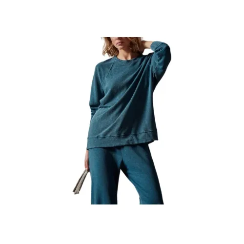 JAMES PERSE Циановый Краска Женские Толстовки