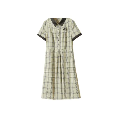 FENHONGMALI Короткий рукав Платье Женское