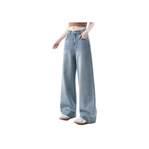SEVEN FOR ALL MANKIND Светло-синие унисекс джинсы