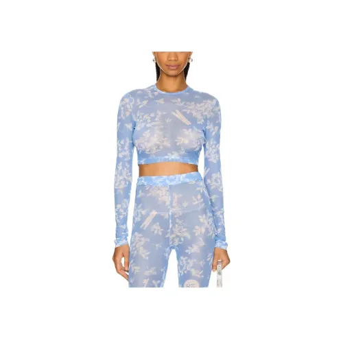 MOSCHINO Blue Women's T-Shirts MOSCHINO Синий Женские Футболки