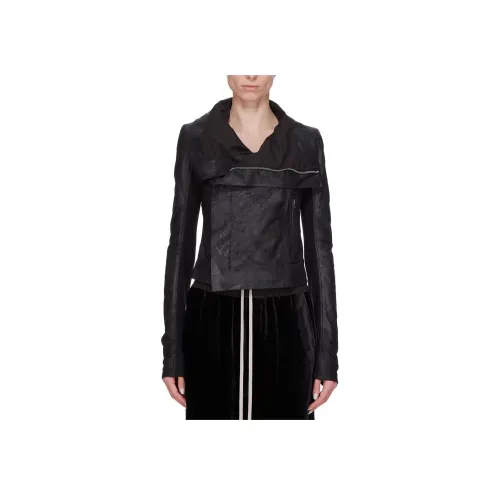 RICK OWENS Черные Женские Кожаные Куртки