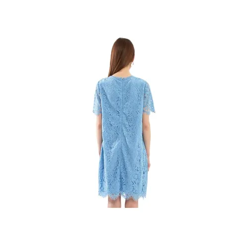 CHABER Blue Женские Короткие Платья с Рукавами