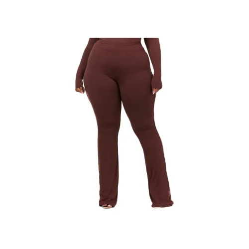 NAKED WARDROBE NW High Waist Брюки-клеш CURVE Повседневные Брюки Женские