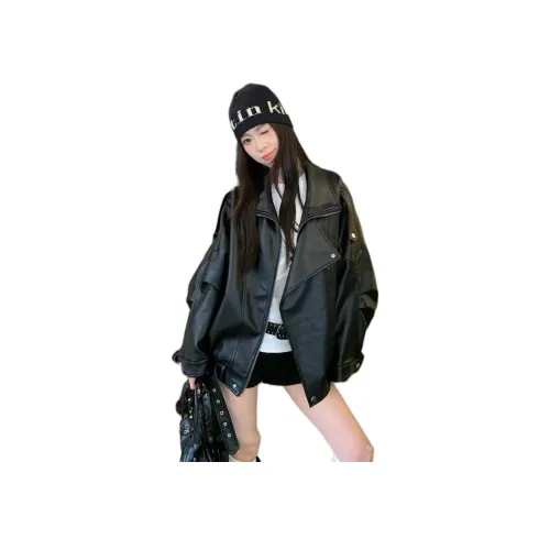 SINKACME Черный Унисекс Кожаные куртки