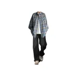 Синий + Длинная футболка Белый + Черный Джинсы