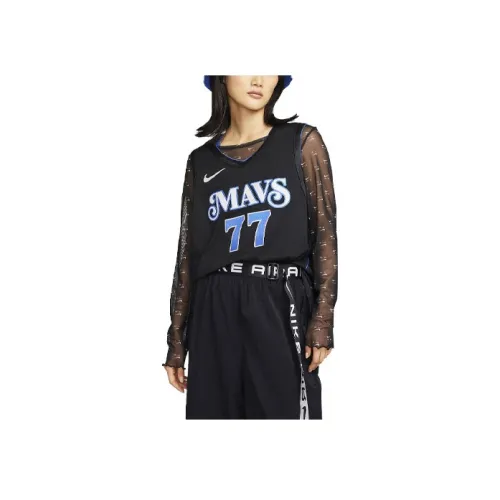 Nike Dri Fit Баскетбольная Джерси AU Игровая версия 2023 24 Dallas Mavericks Dallas Mavericks Размер 77 Унисекс Черный