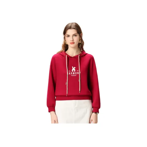 FENHONGMALI Толстовка Женская Арбузный Красный