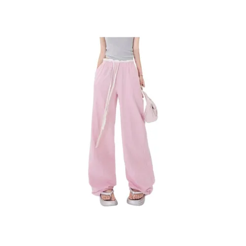 ZNZX Повседневные брюки Женские Розовый Красный