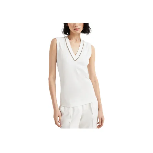 Brunello Cucinelli Белые Женские Майки