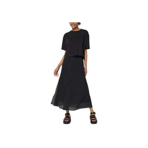 UNIQLO Повседневная длинная юбка женская черная