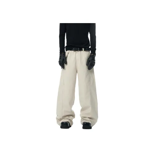 JHYQ Ecru Unisex Casual Pants JHYQ Экрю Унисекс Повседневные Брюки