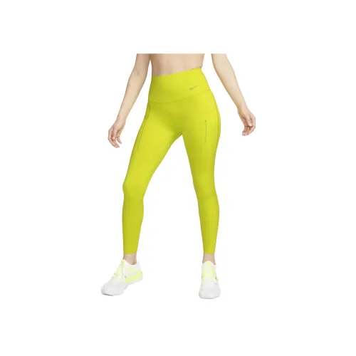 NIKE Неоново-желтые Женские Спортивные Брюки