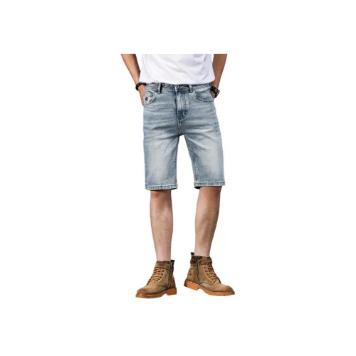 BINGSHENG Светло-синие унисекс джинсовые шорты