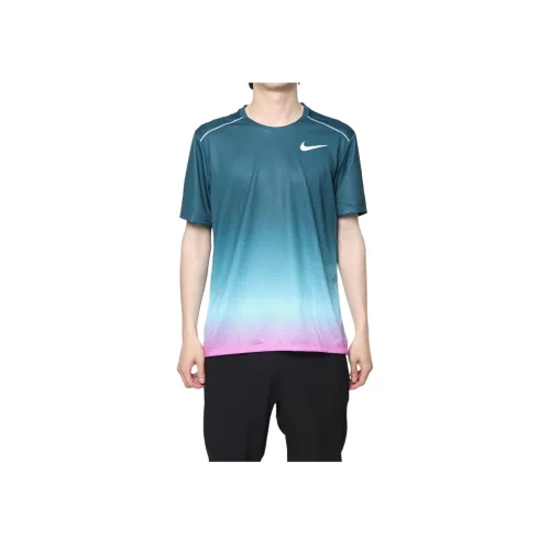 nike Dri FitMILER Printed T Рубашка Мужская Синяя