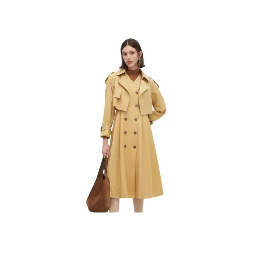 Caroline Желтый Женский Тренч